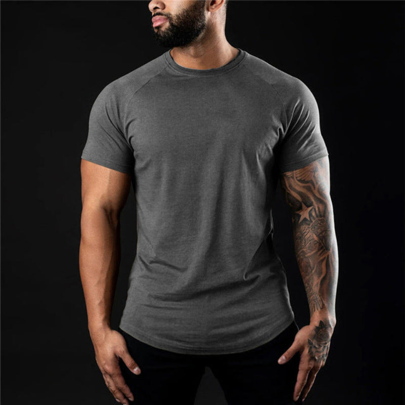 Mens Slim Fit T-Shirt Polyester Blend Short Sleeve