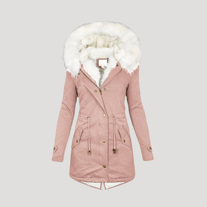 Womens Parka Coat Fur-Lined Insulated Warm Fit