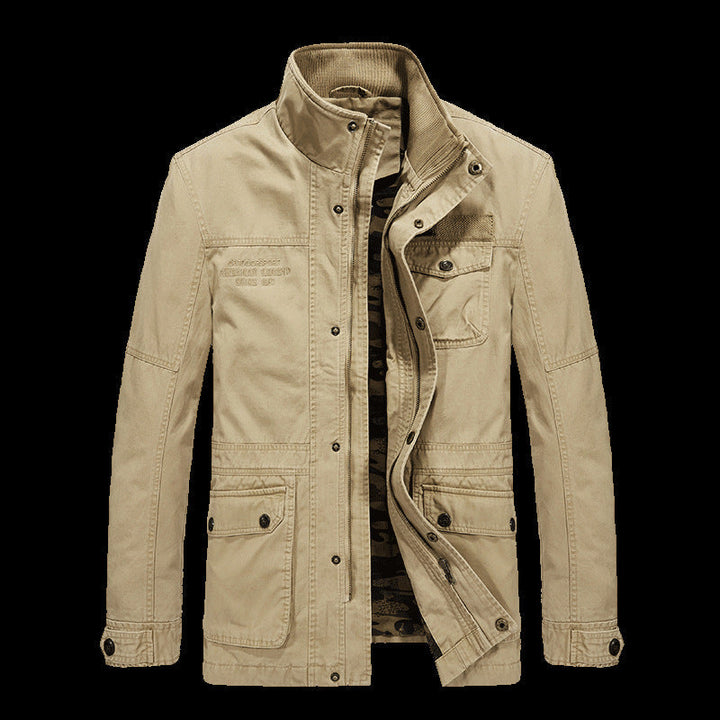 Mens Cargo Jacket Multi-Pocket Durable Fit - BritishMode