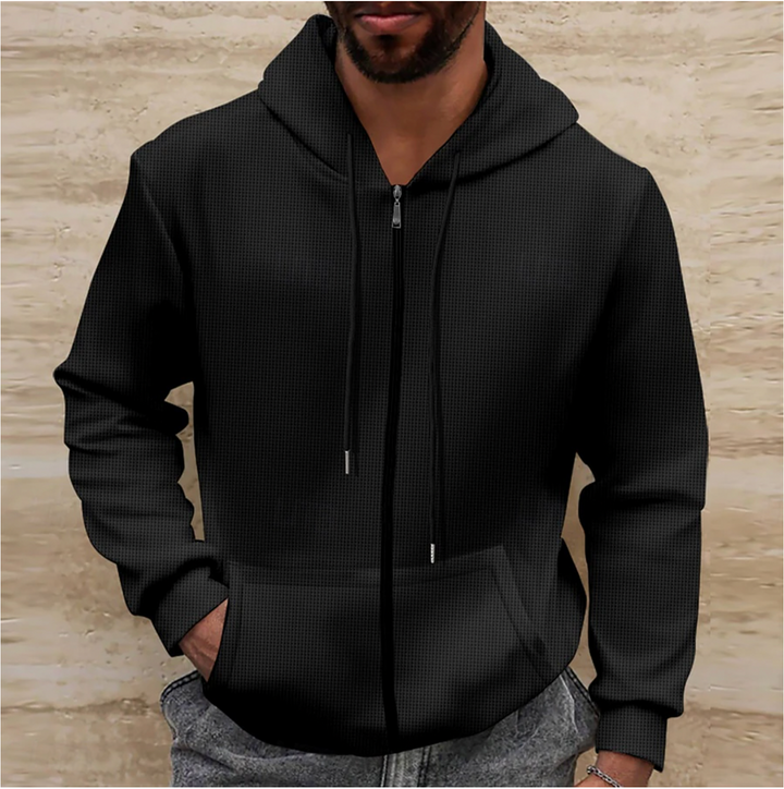 Mens Zip-Up Hoodie with Zipper Closure - BritishMode