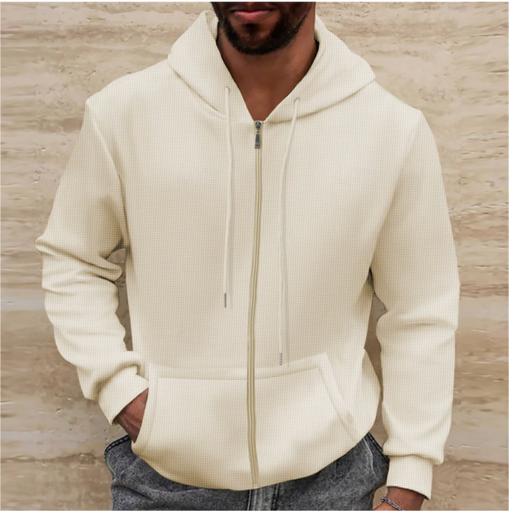 Mens Zip-Up Hoodie with Zipper Closure