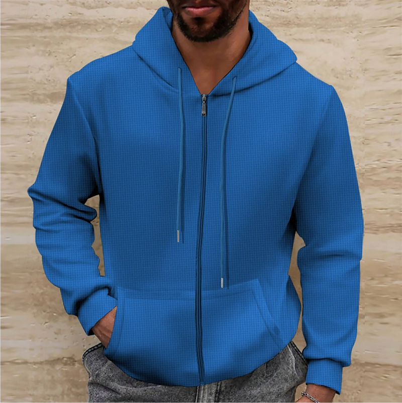 Mens Zip-Up Hoodie with Zipper Closure