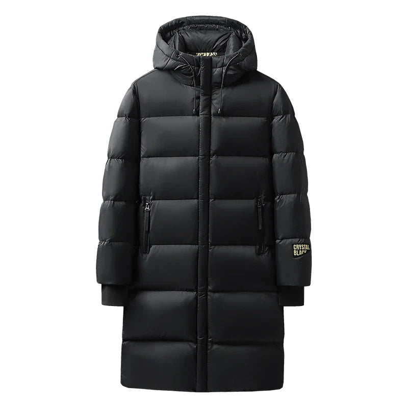 Mens Insulated Long Down Coat Winter Warm