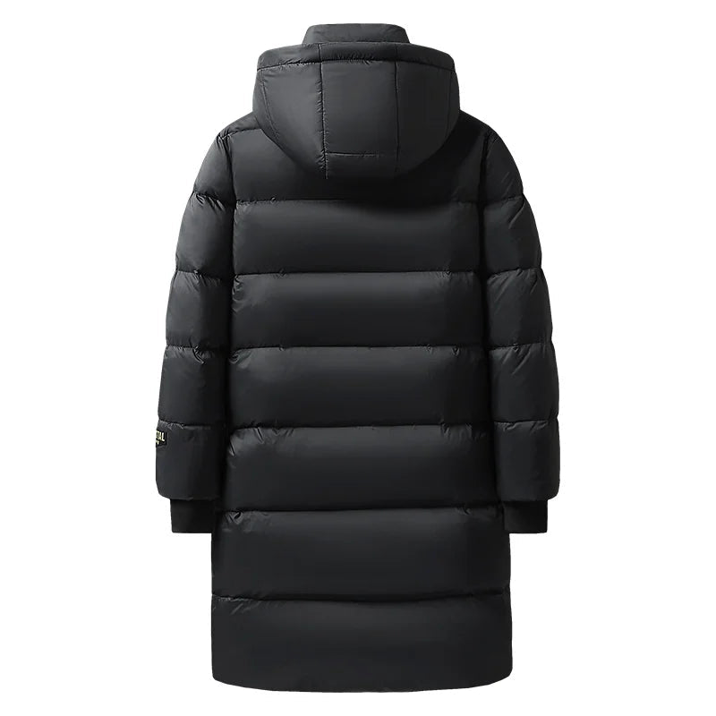 Mens Insulated Long Down Coat Winter Warm