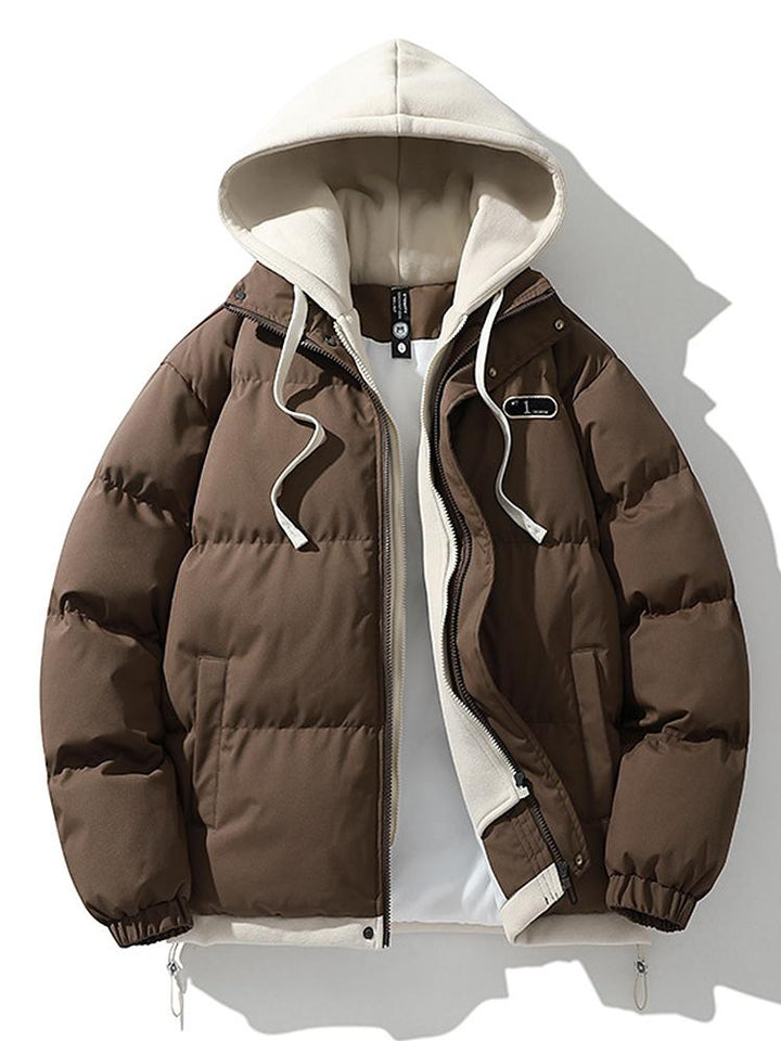 Mens Hooded Puffer Jacket with Insulated Fill - BritishMode