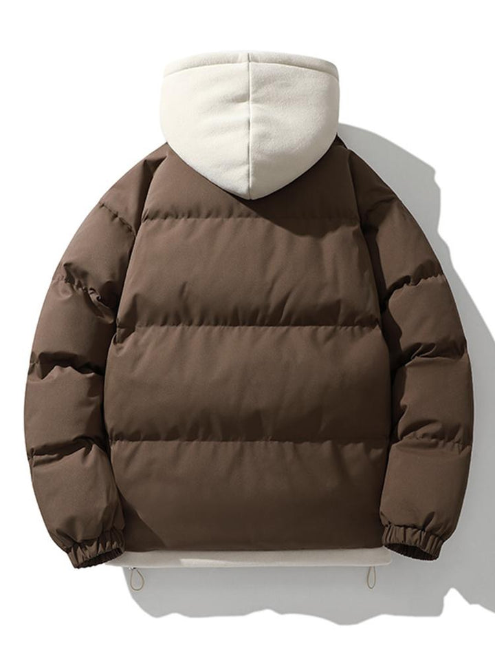 Mens Hooded Puffer Jacket with Insulated Fill