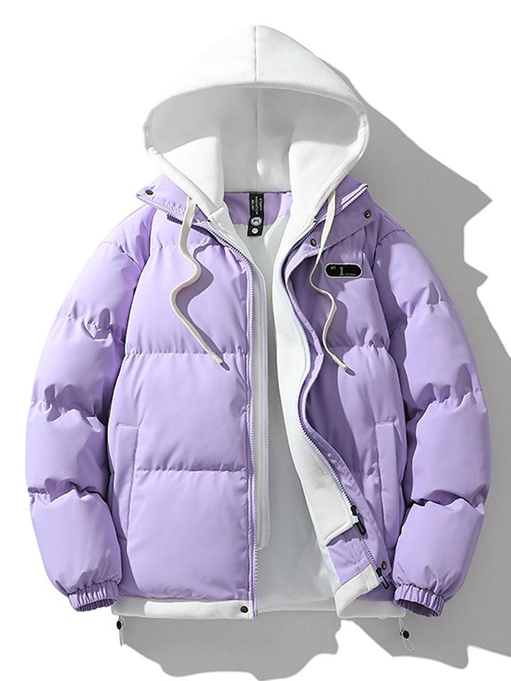 Mens Hooded Puffer Jacket with Insulated Fill