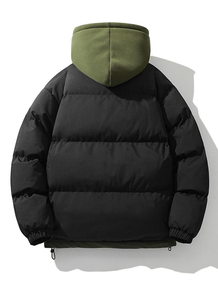Mens Hooded Puffer Jacket with Insulated Fill
