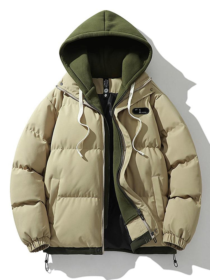 Mens Hooded Puffer Jacket with Insulated Fill