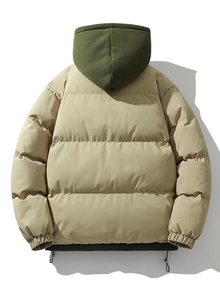 Mens Hooded Puffer Jacket with Insulated Fill