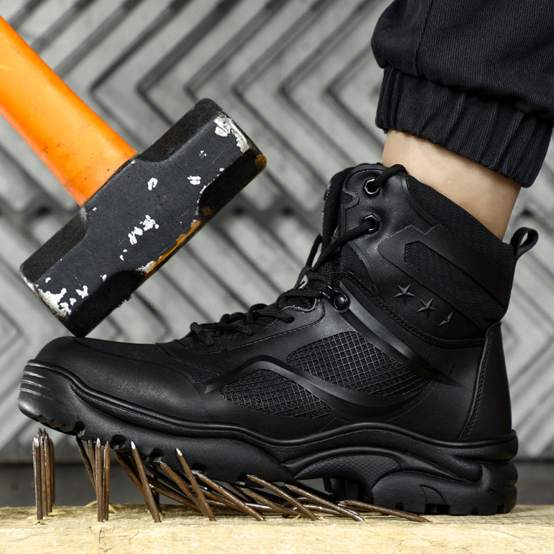 Mens Steel Toe Safety Boots Durable Work