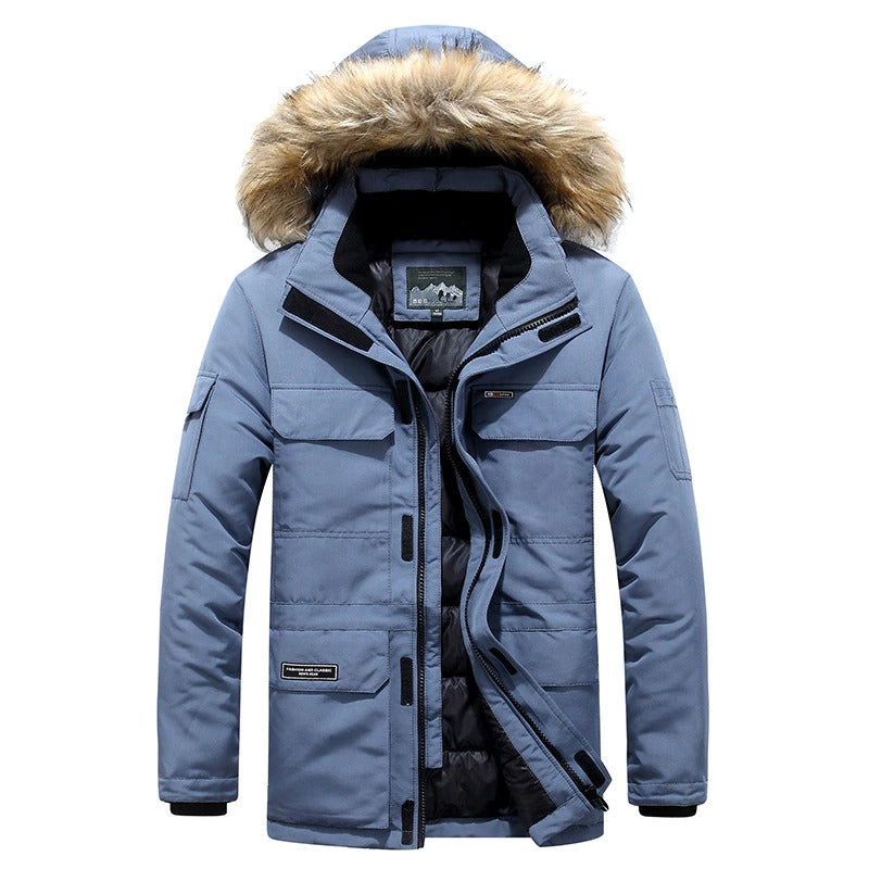 Mens Parka Jacket Thermal Insulated Winter Fit