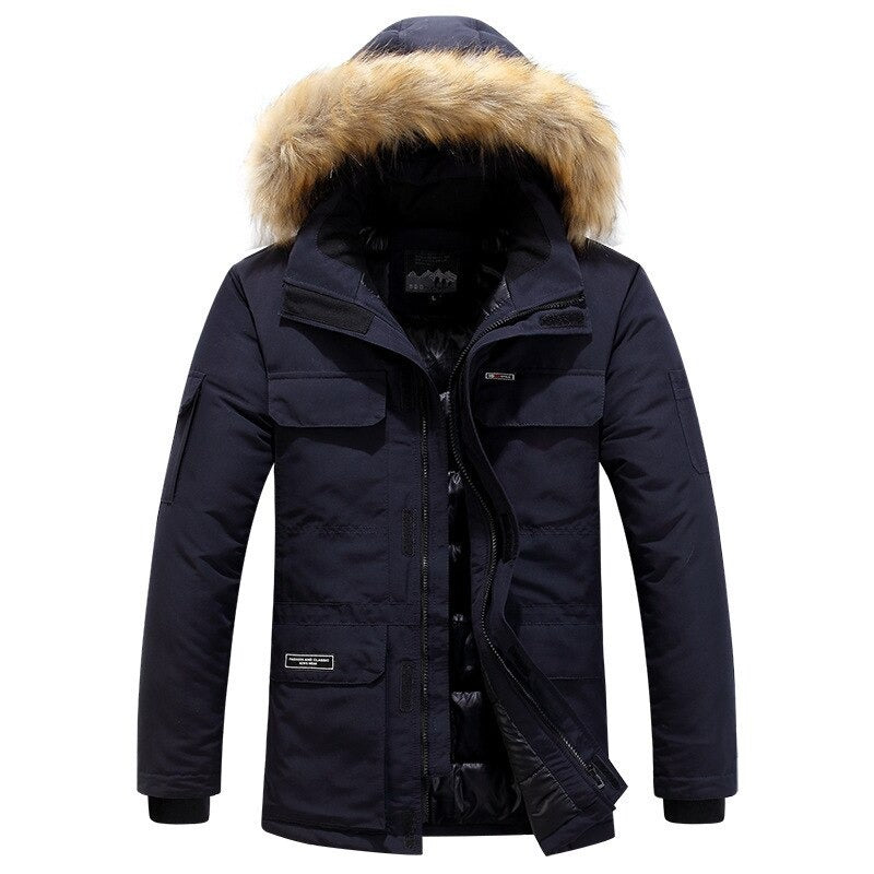 Mens Parka Jacket Thermal Insulated Winter Fit