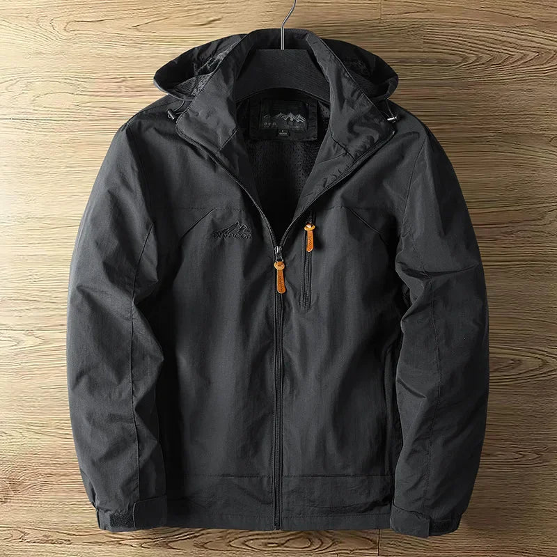 Mens Hooded Windbreaker Jacket Lightweight - BritishMode