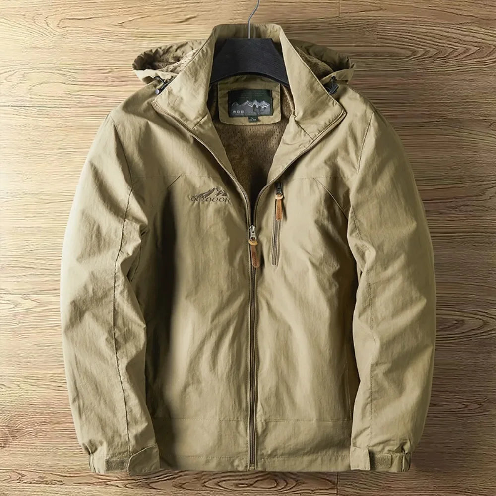 Mens Hooded Windbreaker Jacket Lightweight