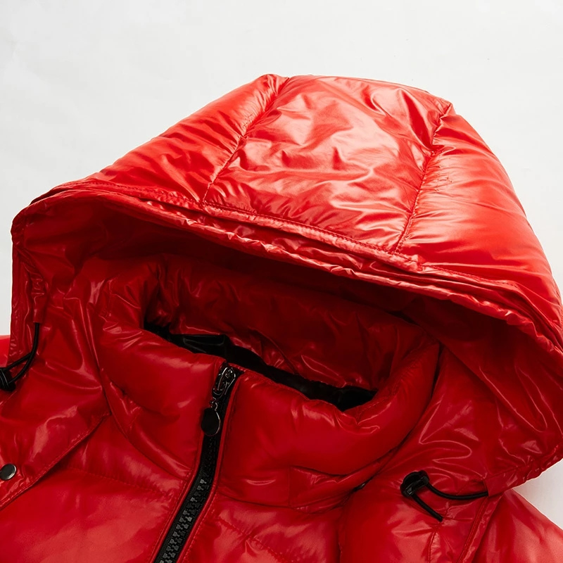 Mens Puffer Jacket Waterproof Shiny Finish