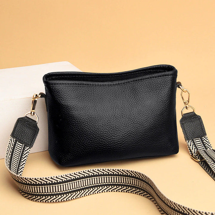 Womens Small Shoulder Bag with Wide Guitar Strap - BritishMode