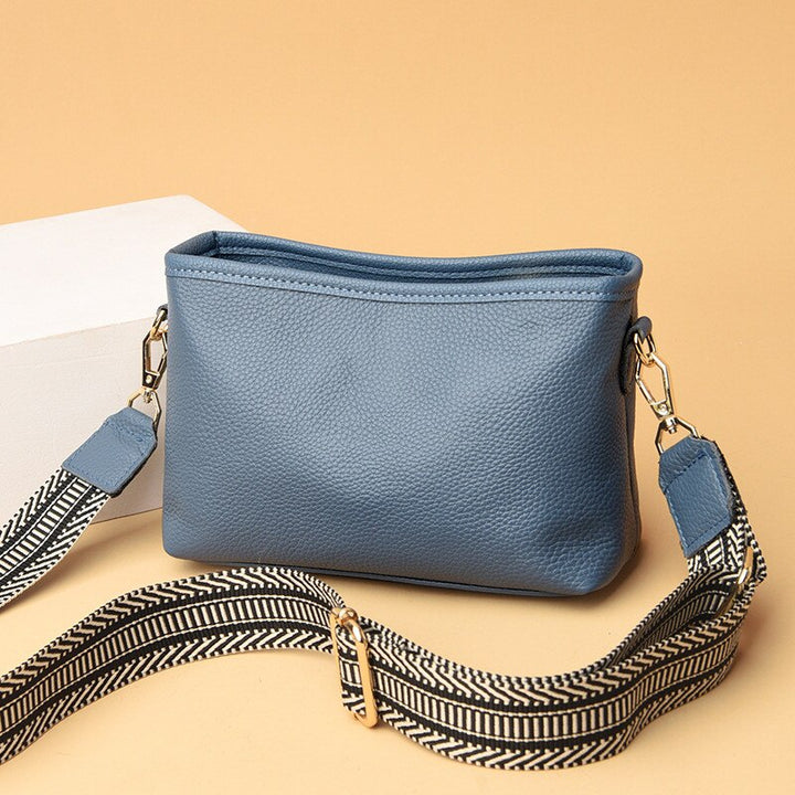 Womens Small Shoulder Bag with Wide Guitar Strap