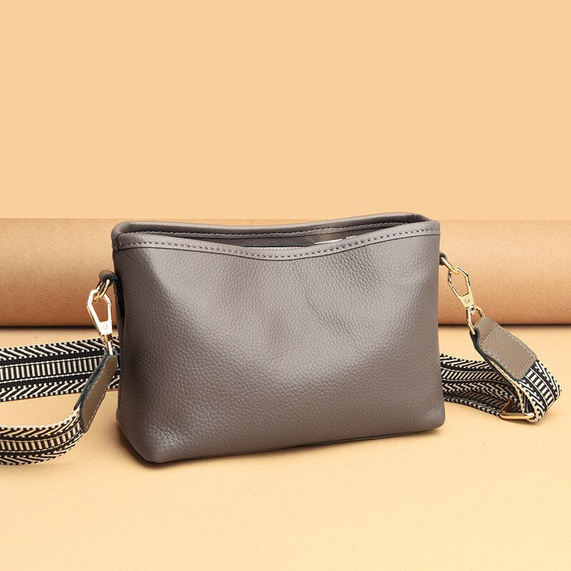 Womens Small Crossbody Handbag Leather Adjustable Strap