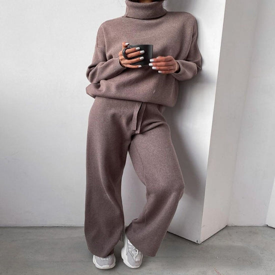 Womens Sweater and Pants Set Knit Cozy Fit - BritishMode