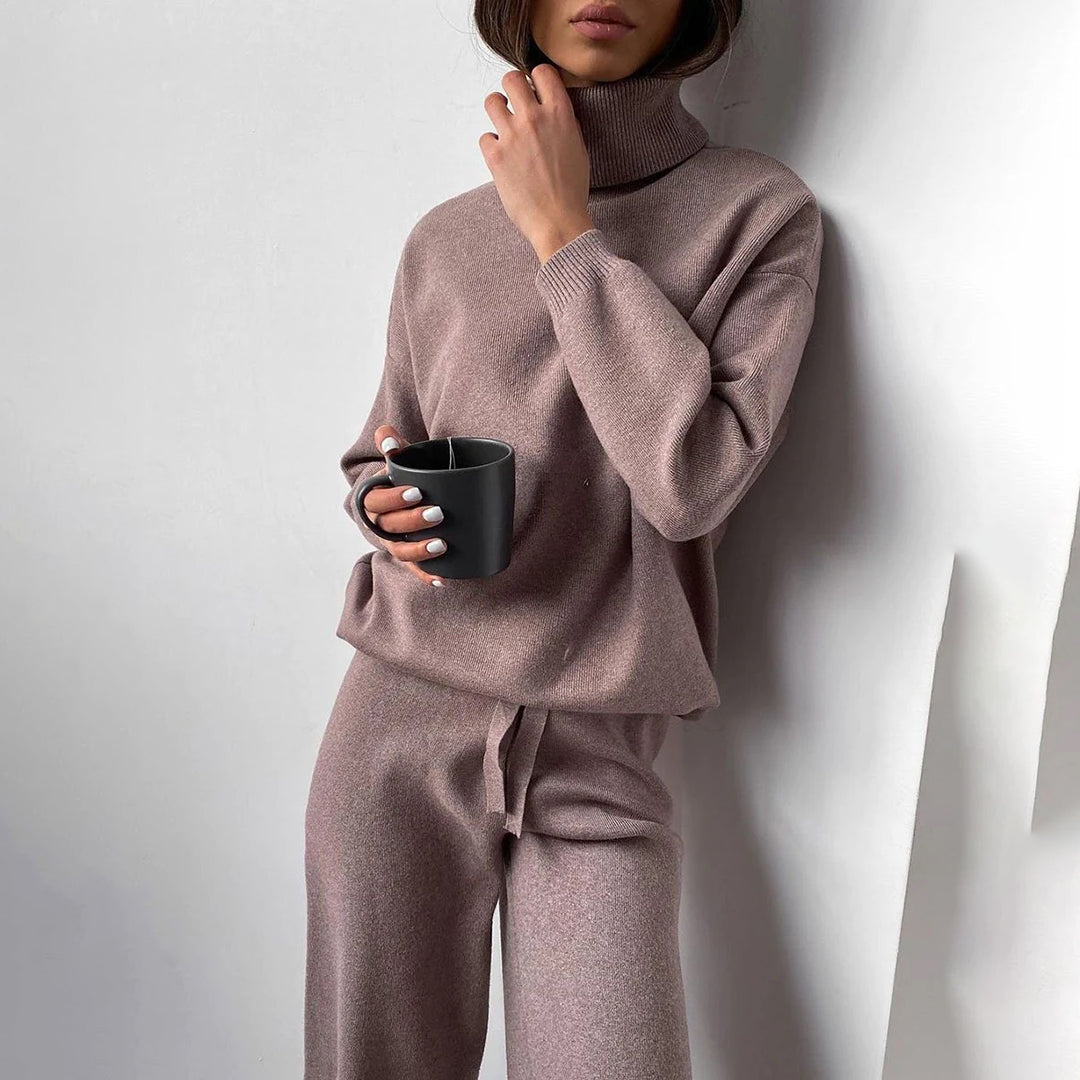 Womens Sweater and Pants Set Knit Cozy Fit