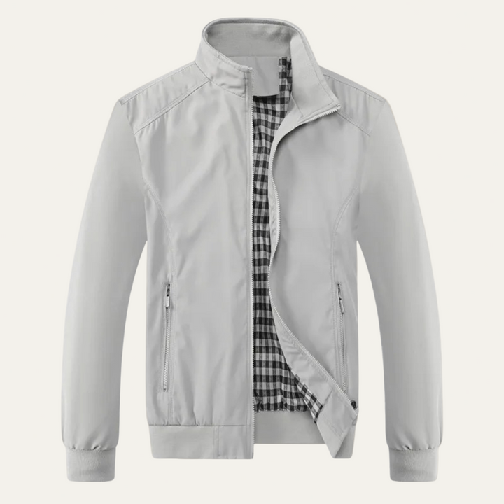 Mens Zip Jacket Lightweight Lined Relaxed Fit