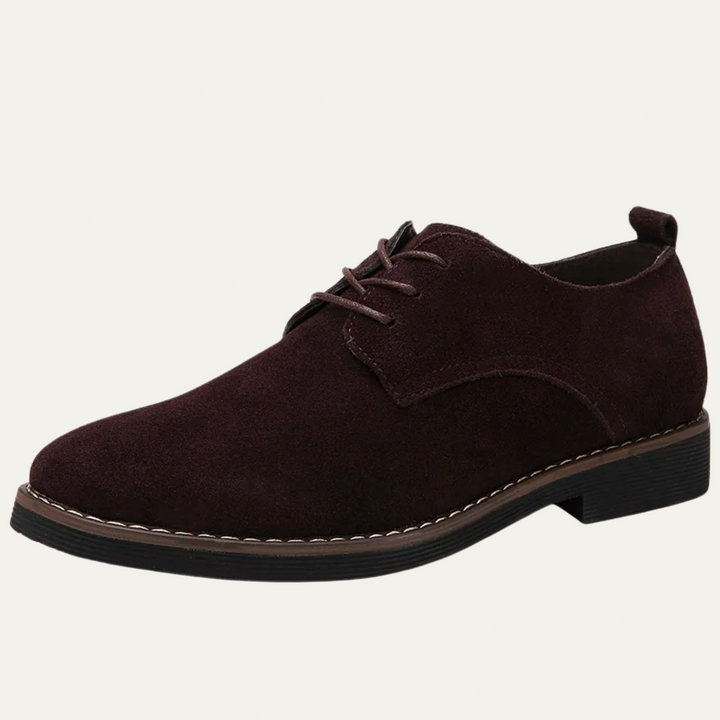 Mens Derby Shoes Suede Contrast Stitching