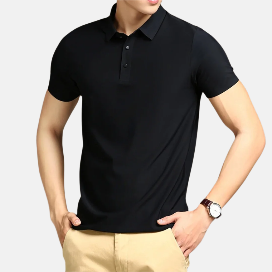 Mens Polo Shirt Cotton Breathable Classic Short Sleeve - BritishMode