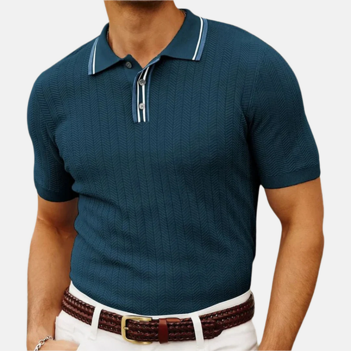 Mens Polo Shirt Cotton Breathable Short Sleeve Classic Fit
