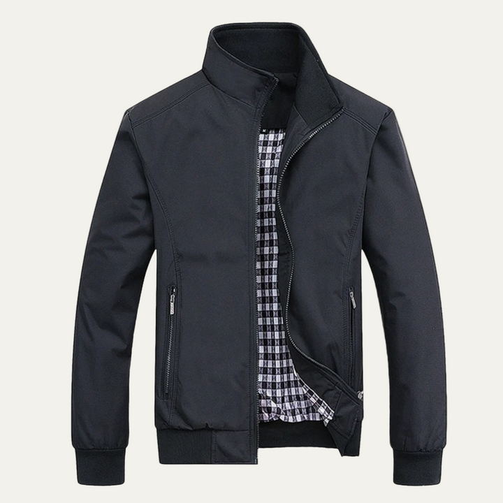 Mens Zip Jacket Lightweight Lined Relaxed Fit