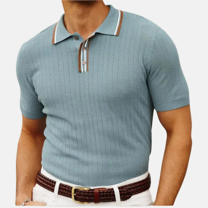 Mens Polo Shirt Cotton Breathable Short Sleeve Classic Fit