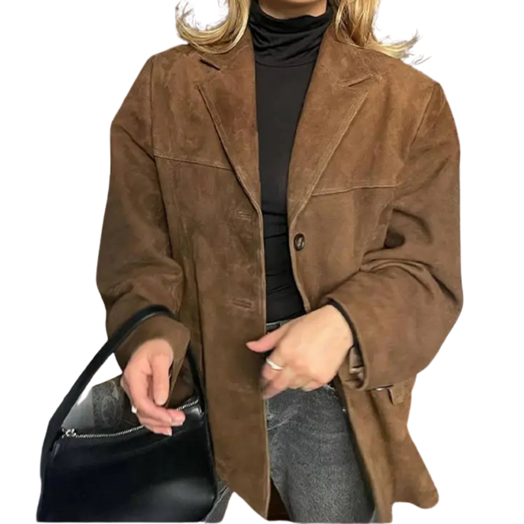 Womens Classic Suede Jacket Regular Fit - BritishMode