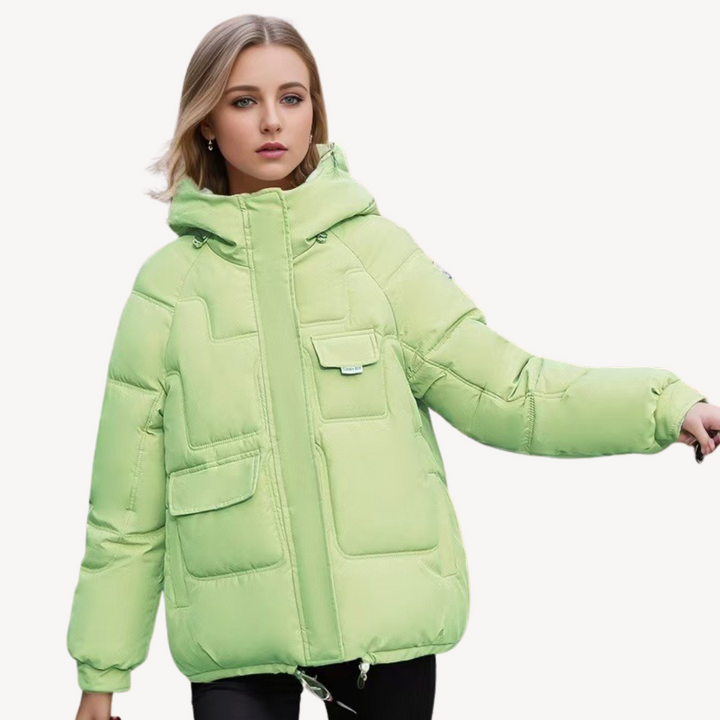 Womens Hooded Parka Insulated Warm Fit