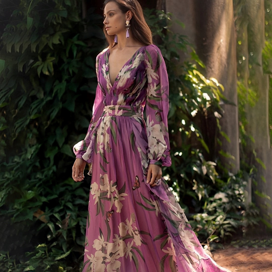 Womens Maxi Dress Floral Lightweight Summer - BritishMode