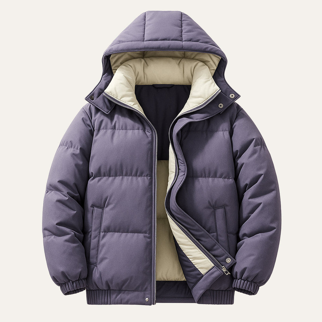 Mens Waterproof Down Puffer Jacket Hooded Parka