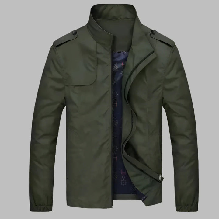 Mens Jacket with Zip-Up Front Casual Fit