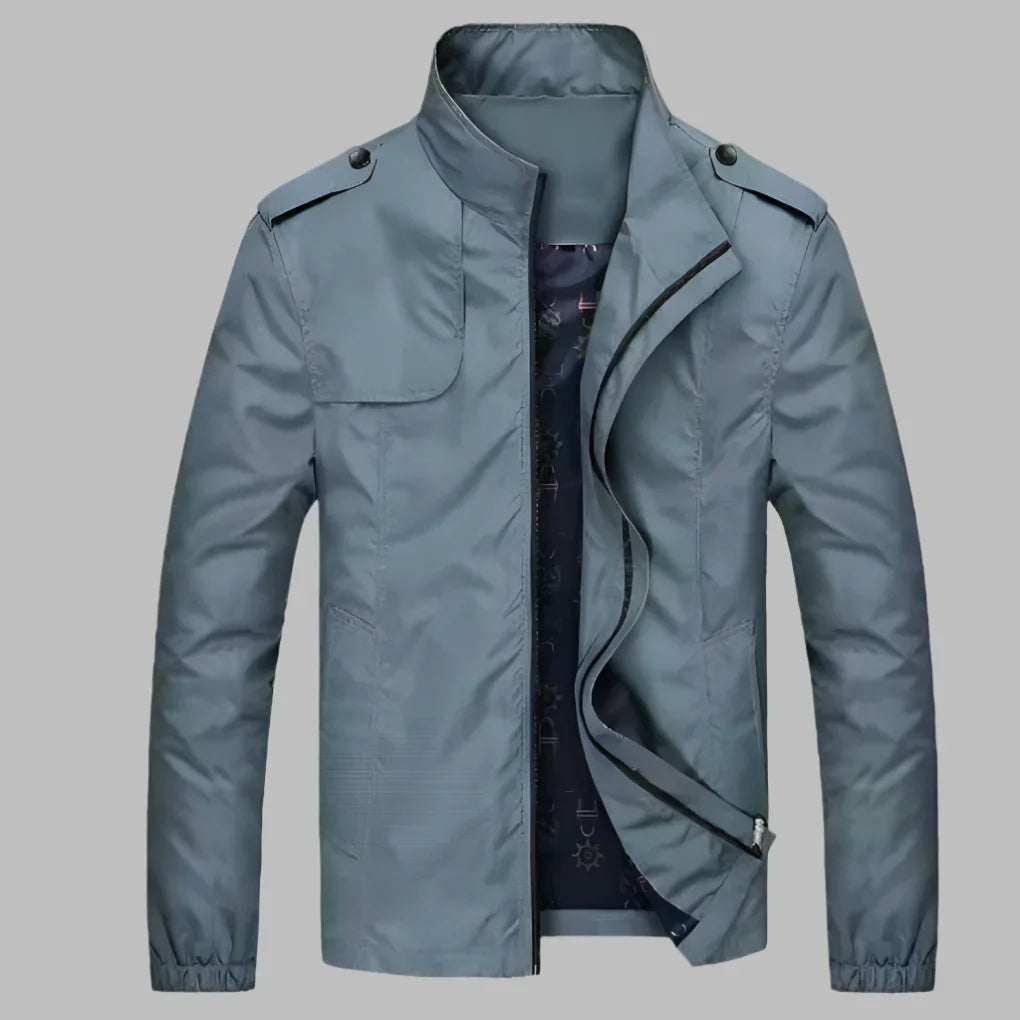 Mens Jacket with Zip-Up Front Casual Fit