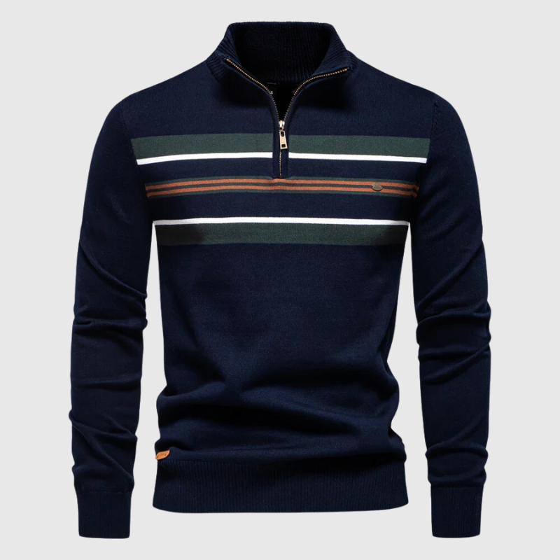 Mens Knit Sweater Quarter Zip Modern Fit