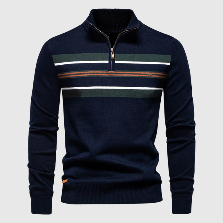 Mens Knit Sweater Quarter Zip Modern Fit