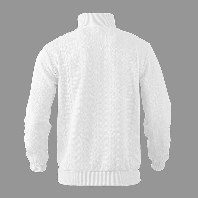Unisex Quarter Zip Sweater Knit Blend Airflow Neck