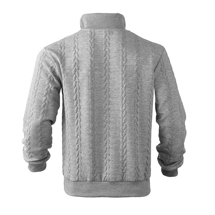 Unisex Quarter Zip Sweater Knit Blend Airflow Neck