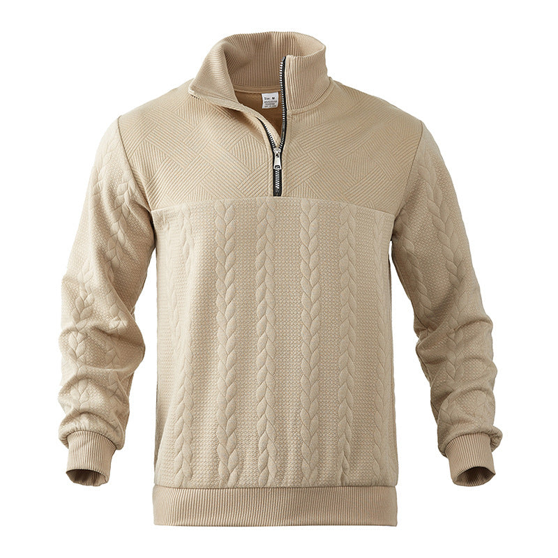 Unisex Quarter Zip Sweater Knit Blend Airflow Neck