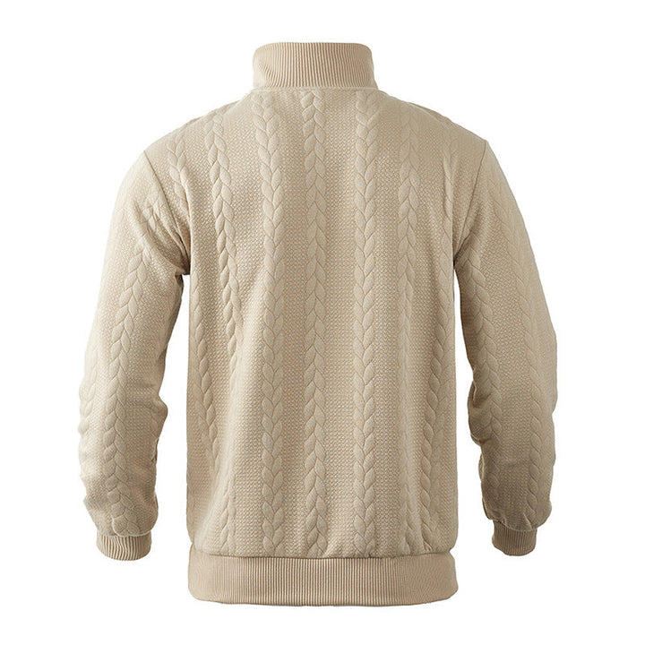 Unisex Quarter Zip Sweater Knit Blend Airflow Neck