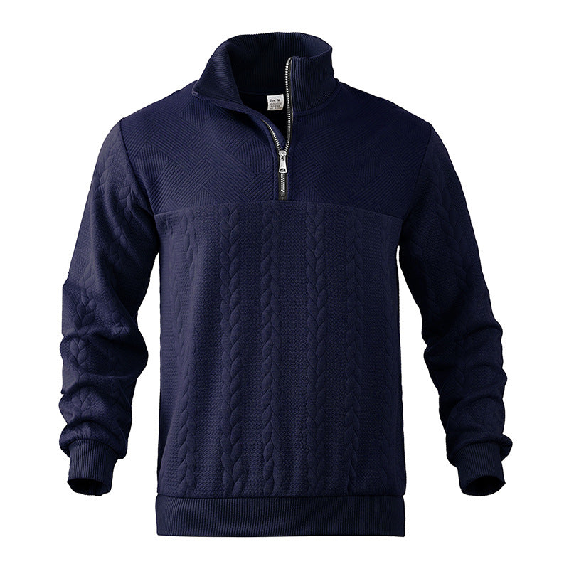 Unisex Quarter Zip Sweater Knit Blend Airflow Neck