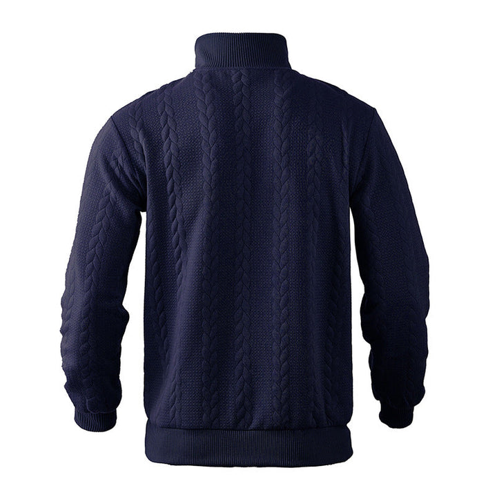 Unisex Quarter Zip Sweater Knit Blend Airflow Neck