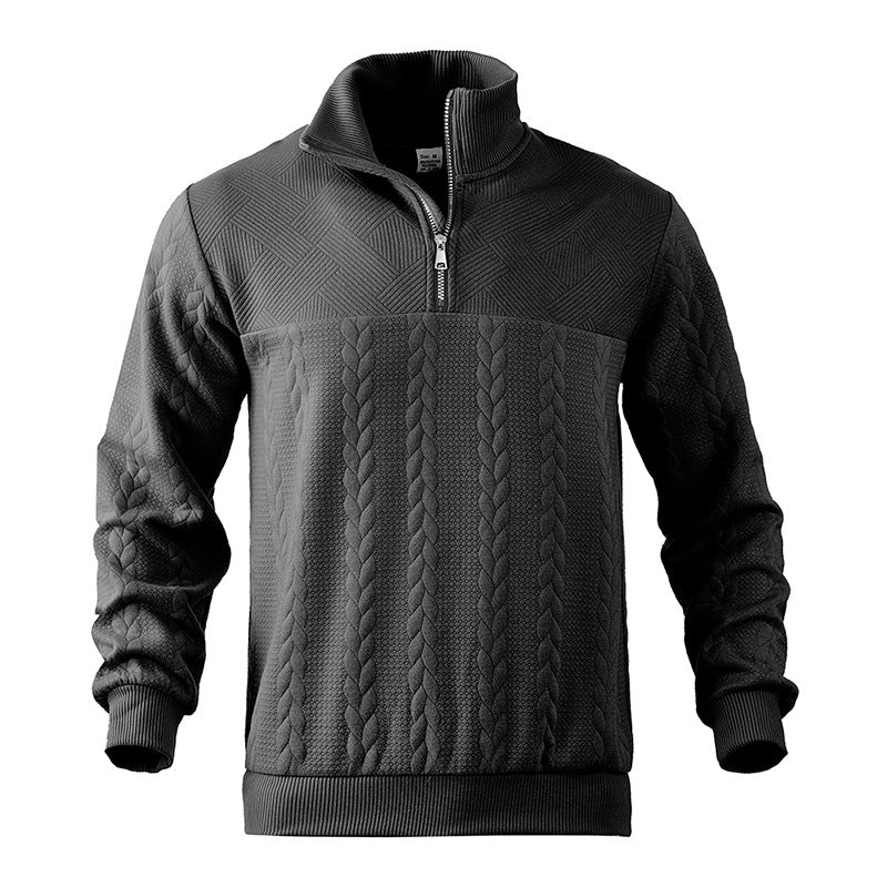 Unisex Quarter Zip Sweater Knit Blend Airflow Neck