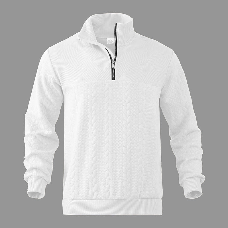 Unisex Quarter Zip Sweater Knit Blend Airflow Neck