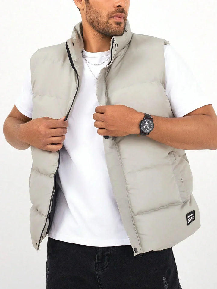 Unisex Quilted Gilet with Zipper Front Breathable Warm Fit