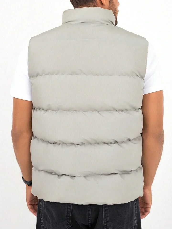 Unisex Quilted Gilet with Zipper Front Breathable Warm Fit