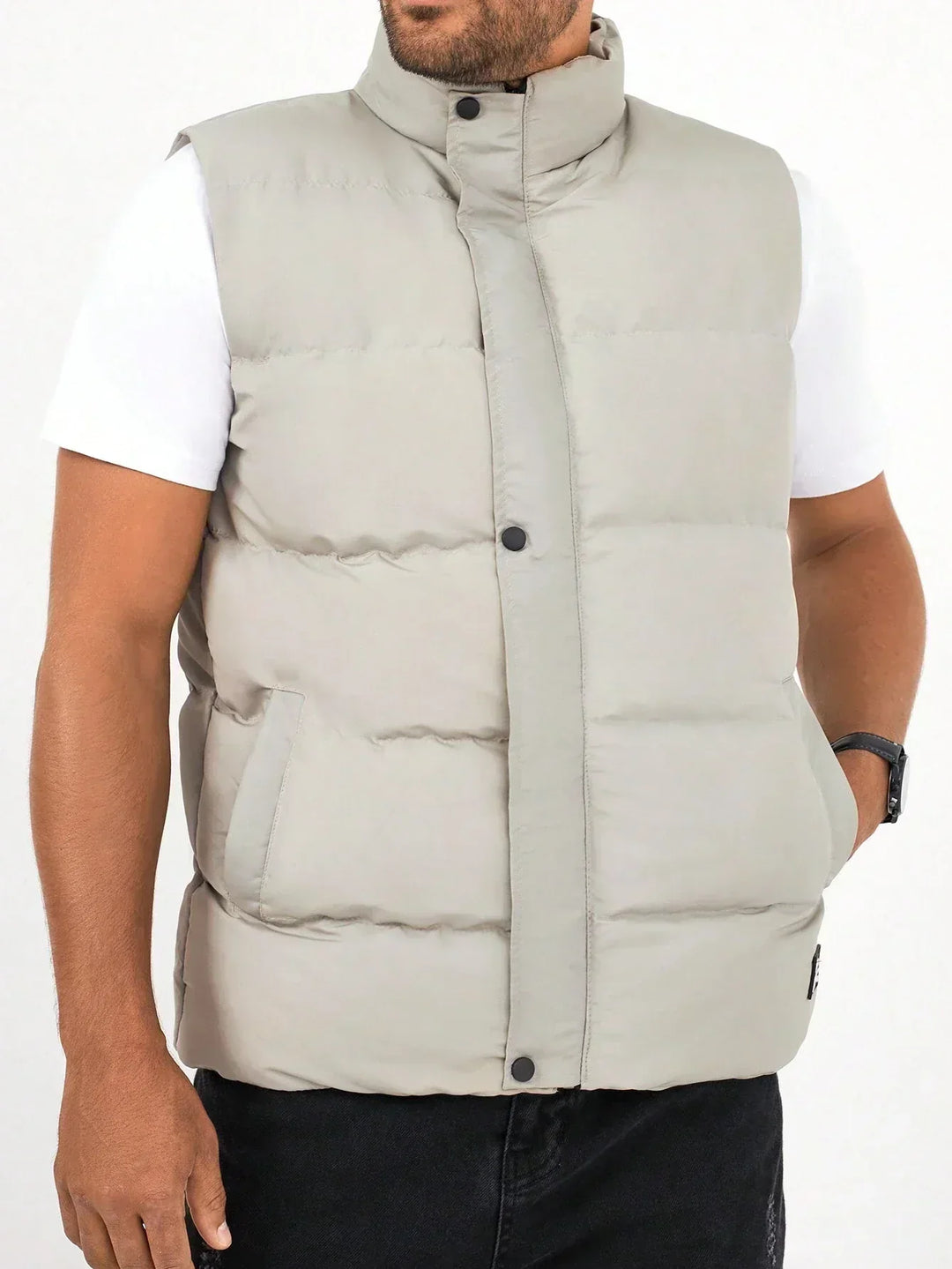 Unisex Quilted Gilet with Zipper Front Breathable Warm Fit